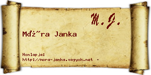 Móra Janka névjegykártya